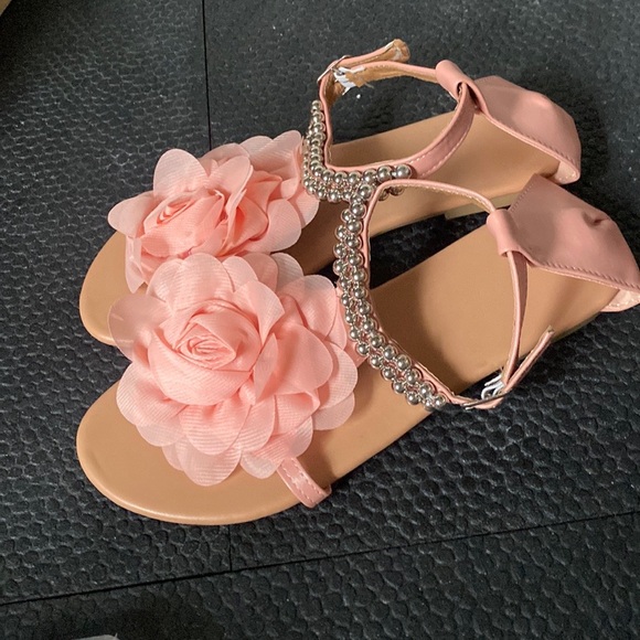 Pink accent sandal with flower size 41 unbranded - Picture 2 of 5